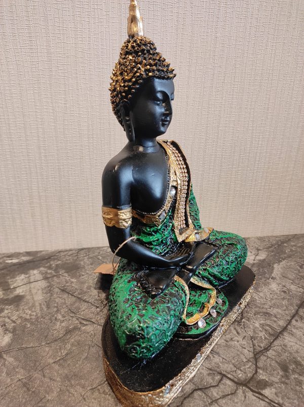 Meditating Sitting Buddha Idol Statue Decorative Showpiece - Image 7