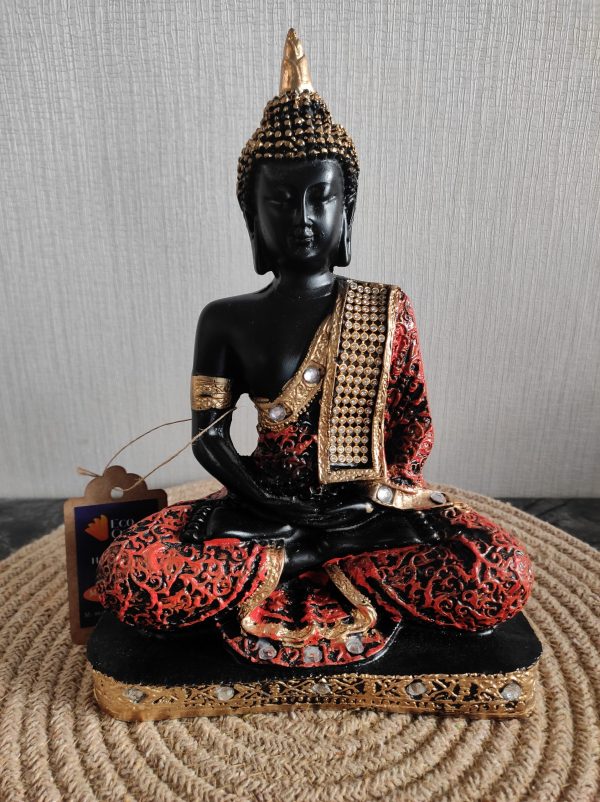 Meditating Sitting Buddha Idol Statue Decorative Showpiece - Image 5