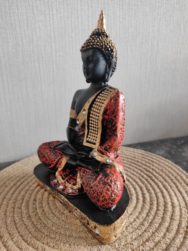 Meditating Sitting Buddha Idol Statue Decorative Showpiece - Image 6