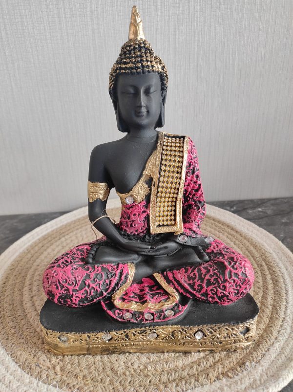 Meditating Sitting Buddha Idol Statue Decorative Showpiece - Image 4