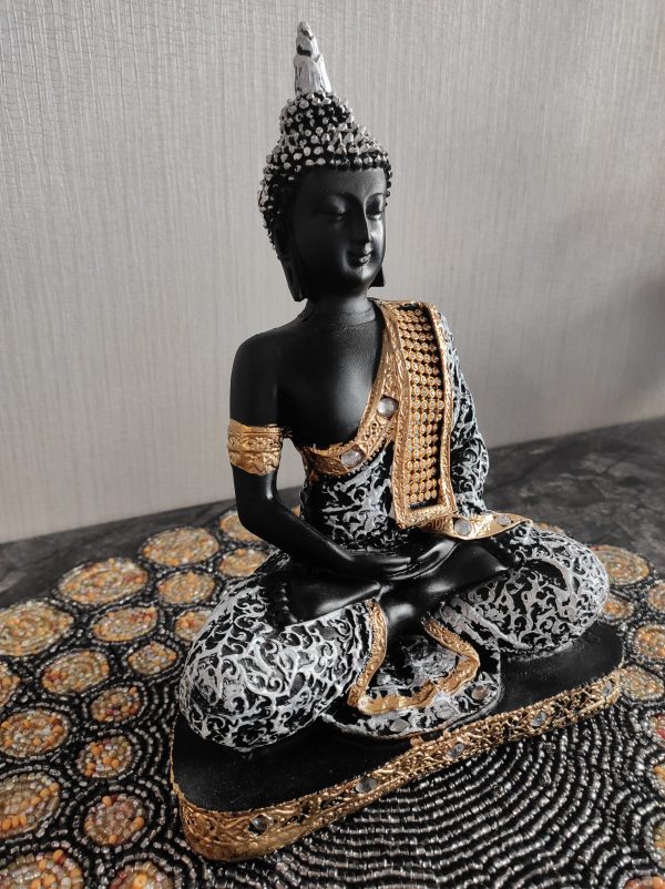 Meditating Sitting Buddha Idol Statue Decorative Showpiece - Image 8