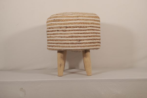 Jute Stool with 4 legs - Image 3