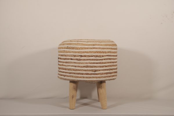 Jute Stool with 4 legs - Image 2