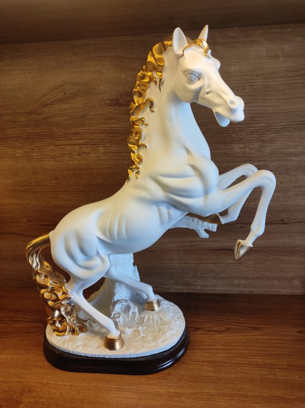 Polyresin White Horse Statue