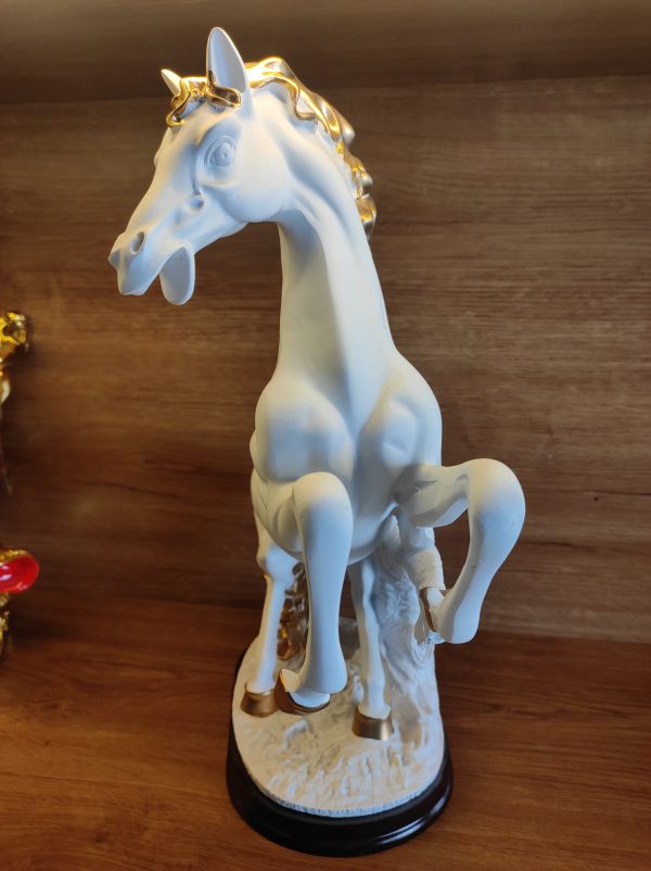 Polyresin White Horse Statue - Image 4