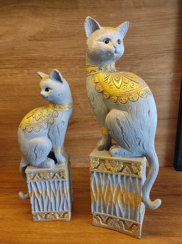 Decorative Cat Set of 2-Vintage Style Size 13" & 11"