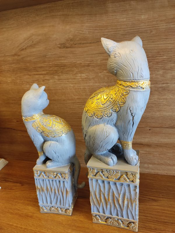 Decorative Cat Set of 2-Vintage Style Size 13" & 11" - Image 5