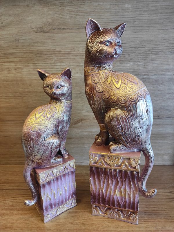 Decorative Cat Set of 2-Vintage Style Size 13" & 11" - Image 8