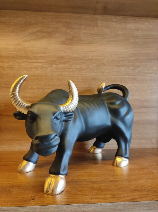 14 Inch Decorative Bull, Stock Market Bull( Black) - Image 7