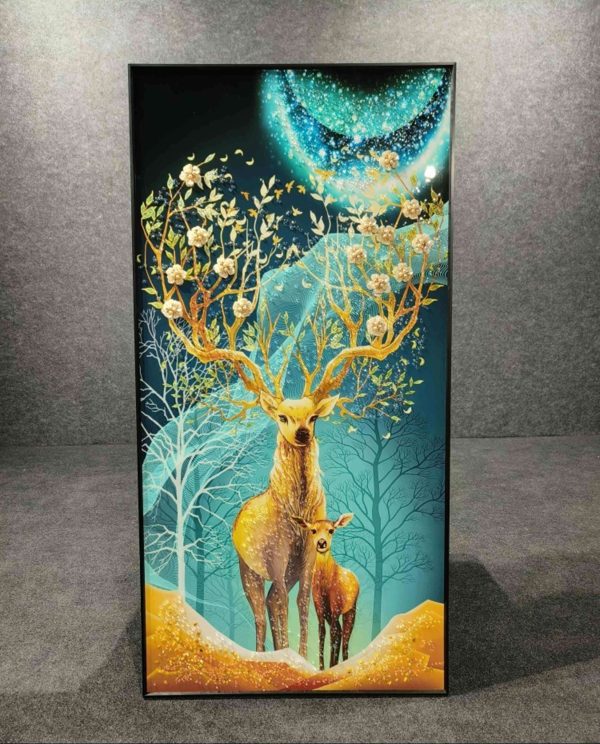 Reindeer With Baby Painting