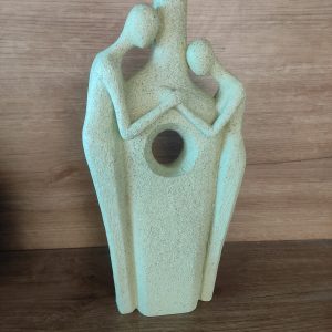 Beige Abstract Couple Sculpture Vase