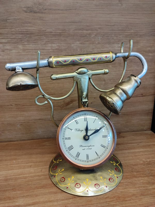 Metal Telephone Clock