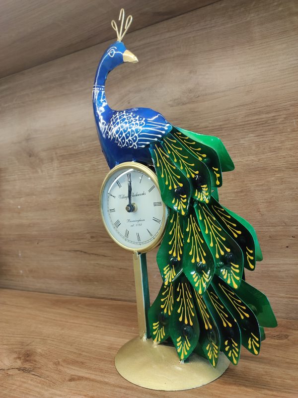 Metal Peacock Clock - Image 3