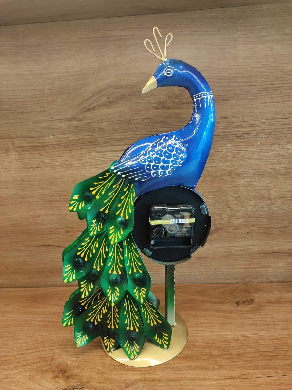 Metal Peacock Clock - Image 2
